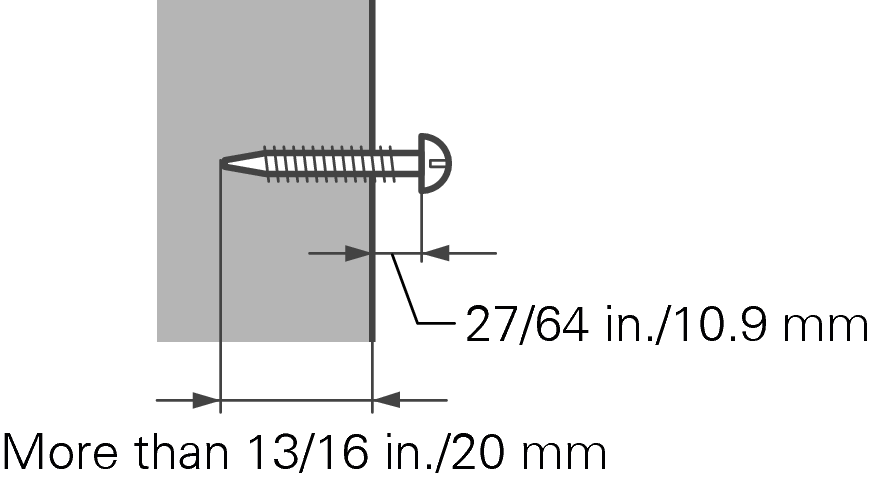 Screw in the wall S217E3